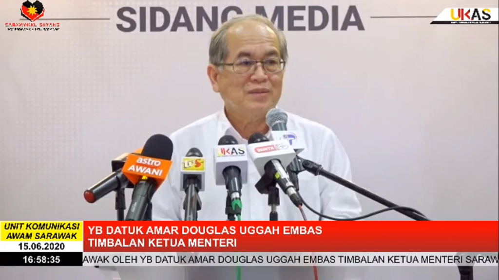 Sidang Media COVID-19 Sarawak oleh Yang Berhormat Datuk Amar Douglas Uggah Embas  (15/06/2020)