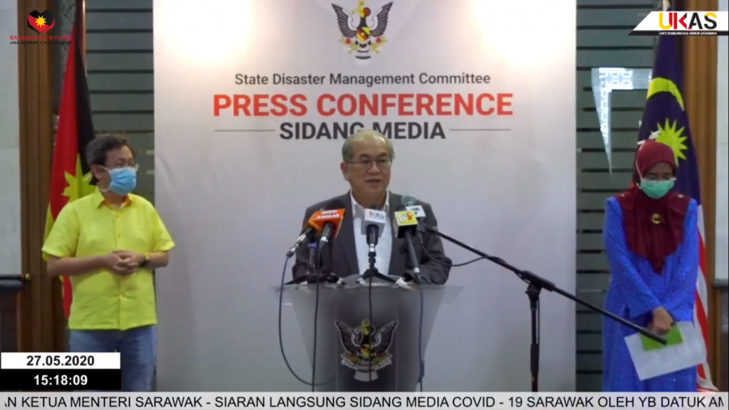 Sidang Media COVID-19 Sarawak oleh Yang Berhormat Datuk Amar Douglas Uggah Embas (27/05/2020)