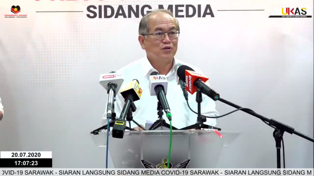 Sidang Media COVID-19 Sarawak oleh Yang Berhormat Datuk Amar Douglas Uggah Embas (20/07/2020)